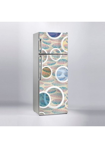 Buzdolabı Sticker Kaplama Dolap Kaplama Etiketi Yuvarlak Desen Yaprak