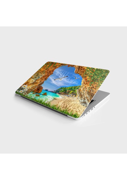 Laptop Sticker Bilgisayar Notebook Pc Kaplama Etiketi Taş Kemer Deniz