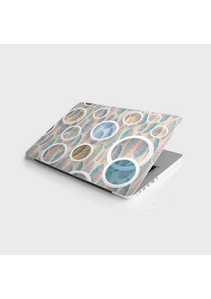 Laptop Sticker Bilgisayar Notebook Pc Kaplama Etiketi Yuvarlak Desen Yaprak