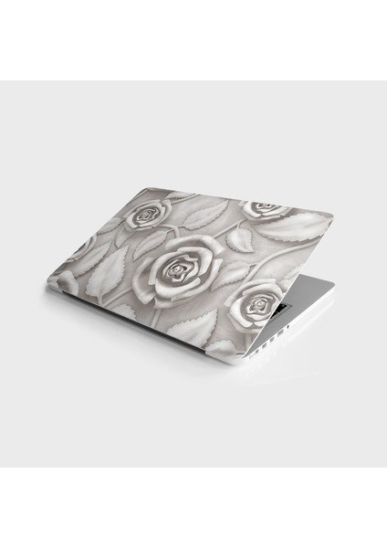 Laptop Sticker Bilgisayar Notebook Pc Kaplama Etiketi 3D Gül Çiçek