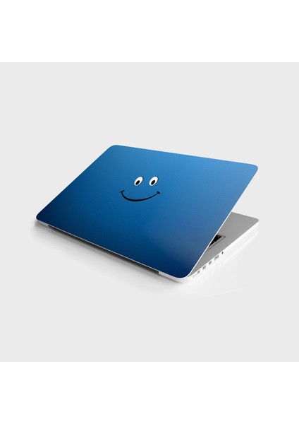 Laptop Sticker Bilgisayar Notebook Pc Kaplama Etiketi Gülümse Mavi