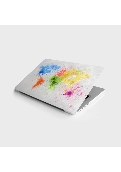 Laptop Sticker Bilgisayar Notebook Pc Kaplama Etiketi Dünya Haritası Boyama