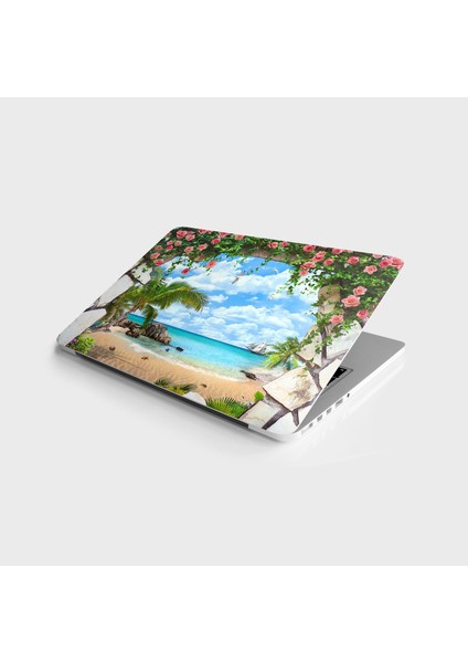 Laptop Sticker Bilgisayar Notebook Pc Kaplama Etiketi Taş Desen Gemi Deniz