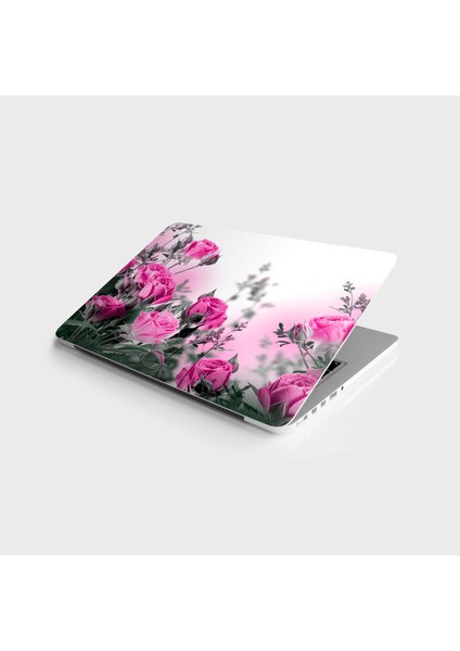 Laptop Sticker Bilgisayar Notebook Pc Kaplama Etiketi Pembe Güller