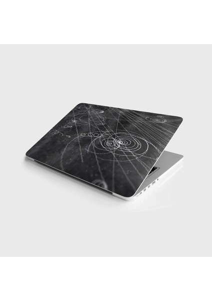 Laptop Sticker Bilgisayar Notebook Pc Kaplama Etiketi Siyah Çizim