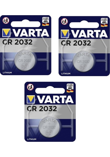 Lıthıum Cr 2032 3V Tekli Pil 3 Paket