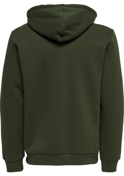 Ceres Life Zip Thr Hoodie Sweat Noos Erkek Haki Sweatshirt 22018684-03