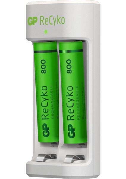 Gp Recyko E211 USB Aa-Aaa Şarj Cihazı Gp Recyko 800 Mah Aaa Ince Pil 2'li