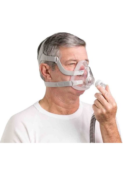 Airfit F20 Cpap Bpap Silikon Tam Yüz Ağız Burun Maskesi - Orta Boy / Medium