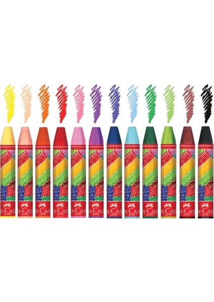 Faber Castell 12'li Tam Boy Kuru Boya ve 12'li Pastel Boya