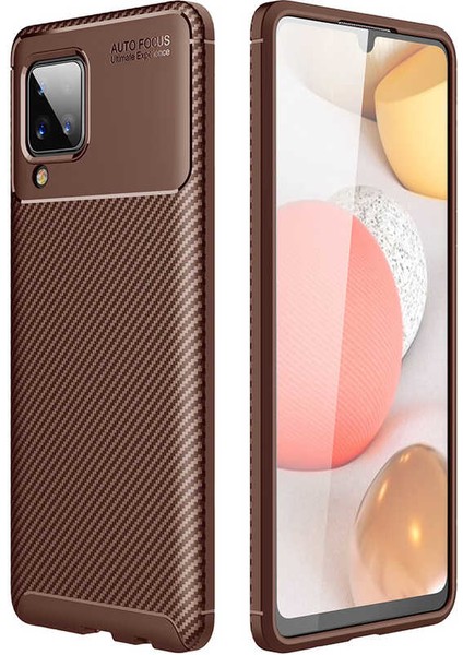 Galaxy A12 Kılıf Zore Negro Karbon Tasarım Silikon Kılıf