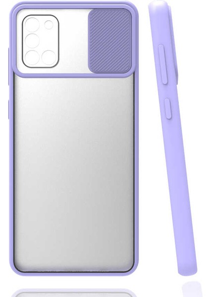 Galaxy A31 Kılıf Zore Lensi Sürgülü Kamera Koruyucu Kılıf