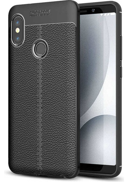 Xiaomi Redmi Note 5 Pro Kılıf Zore Niss Deri Desenli Silikon
