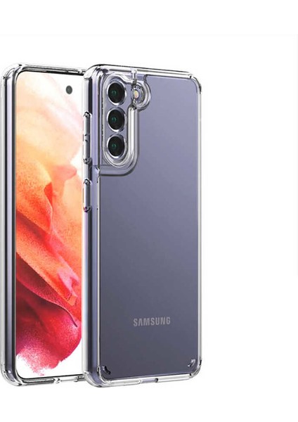 Galaxy S21 Kılıf Zore Coss Şeffaf Sert Silikon Kılıf