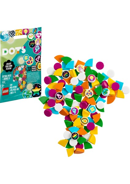 ® Dots Ekstra Dots # Seri 5 (41932) - Yaratıcı Faaliyetleri Seven Çocuklar Için El Sanatları Yapım Seti (120 Parça)