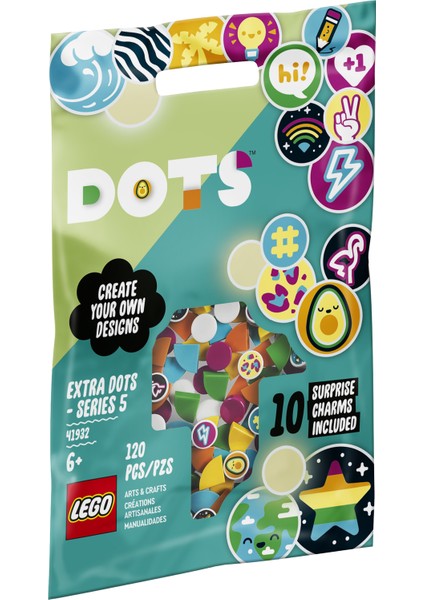 ® Dots Ekstra Dots # Seri 5 (41932) - Yaratıcı Faaliyetleri Seven Çocuklar Için El Sanatları Yapım Seti (120 Parça)