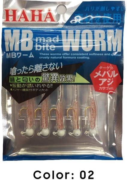 Agi Soft Bait Jighead Set 4cm 5'li Paket-Color 2