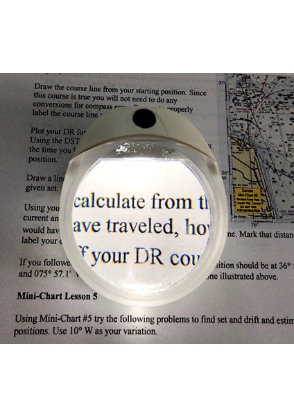 Şarjlı Masa Büyüteci Dome Büyüteç 10X Kitap Okuma Büyüteci