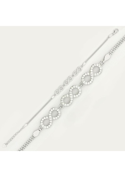 Sonsuzluk Tasarımlı 925 Ayar Gümüş Bileklik fırsatları