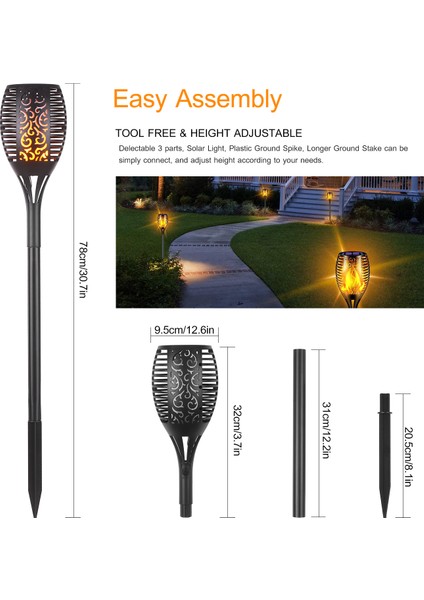 Güneş Işığı Su Geçirmez Titreşen Alev Işığı (Yurt Dışından) modelleri