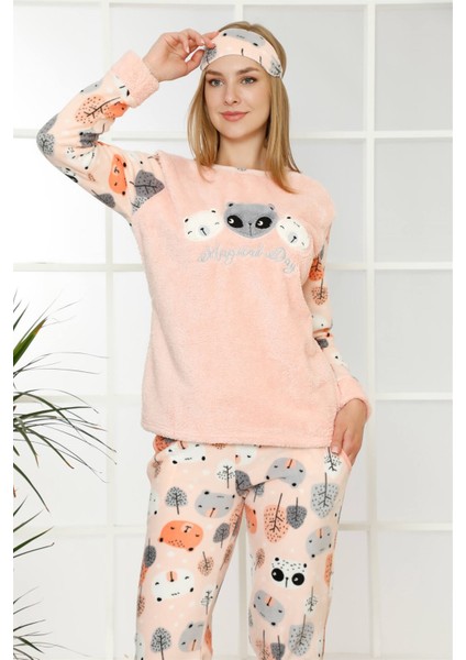 Welsoft Polar Kadın Manşetli Pijama Takımı 8406