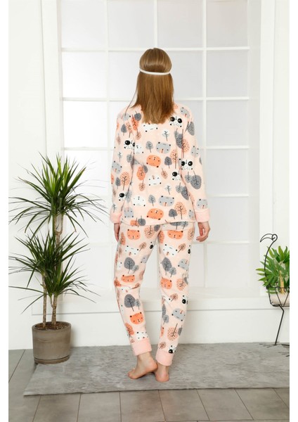Welsoft Polar Kadın Manşetli Pijama Takımı 8406 fırsatları