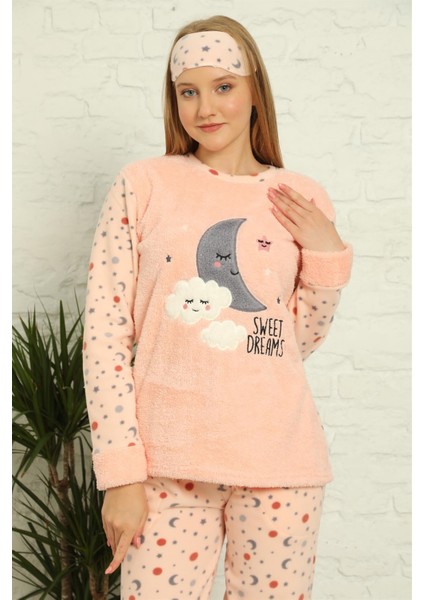 Welsoft Polar Kadın Manşetli Pijama Takımı 8436