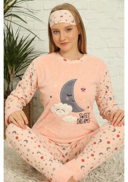 Welsoft Polar Kadın Manşetli Pijama Takımı 8436 modelleri