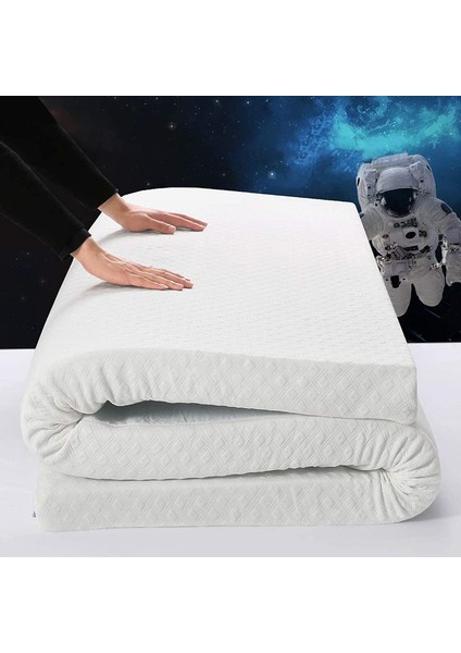 10 cm Visco Yatak Pedi & Yer Yatağı Yıkanabilir Aleovera Lastikli