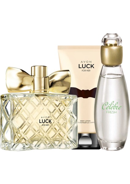 Celebre Fresh Luck Kadın Parfüm ve Vücut Losyonu Paketi 200 ml