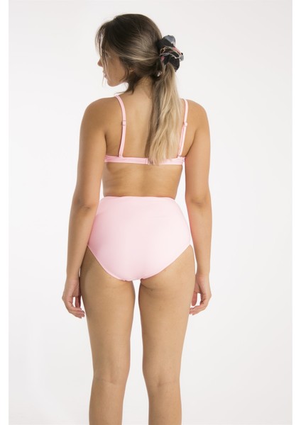 Yüksek Bel Yeni Sezon Pembe Bikini modelleri