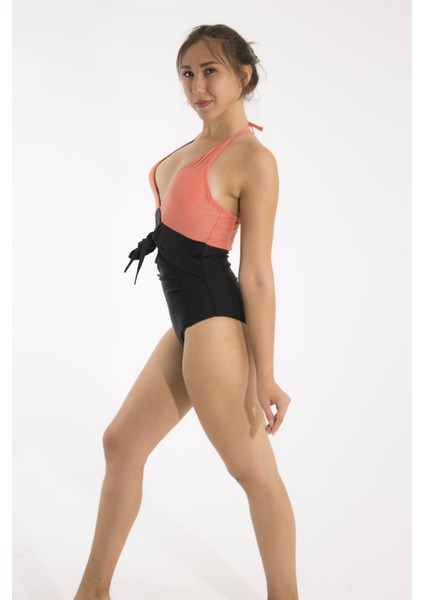 Narçiçeği Üstlü Siyah Altlı Şık Mayo fiyatları