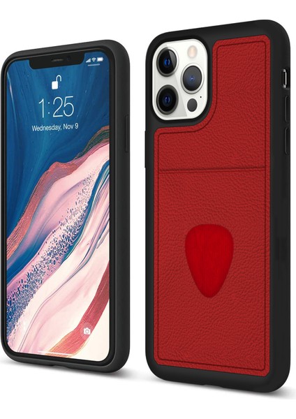 iPhone 12 Pro Kılıf Proda Deri Tek Kartlık Cepli Kapak
