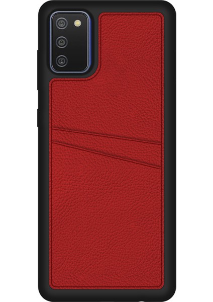 Samsung Galaxy A02S Kılıf Proda Deri Çift Kartlık Cepli Kapak