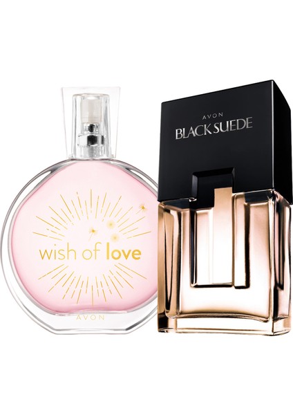 Black Suede Erkek Parfüm ve Wish Of Love Kadın Parfüm Paketi 125 ml