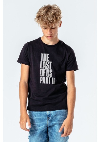 The Last Of Us Part 2 Baskılı Unisex Çocuk Siyah T-Shirt
