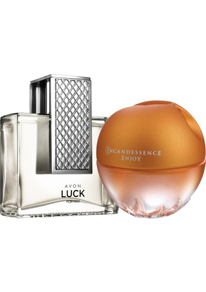 Luck Erkek Parfüm ve Incandessence Enjoy Kadın Parfüm Paketi 125 ml