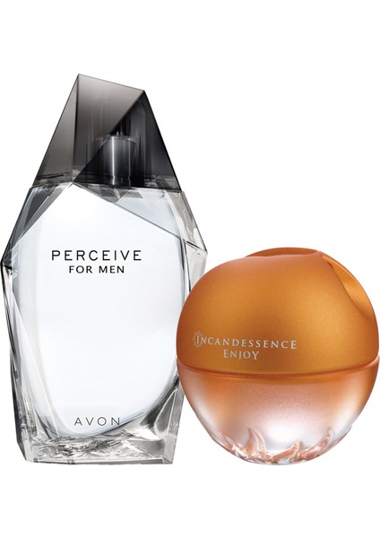 Perceive Erkek Parfüm ve Incandessence Enjoy Kadın Parfüm Paketi 150 ml