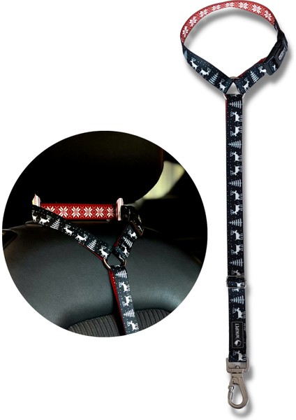 Rudolph Dark Araç İçi Köpek Seyahat Tasması