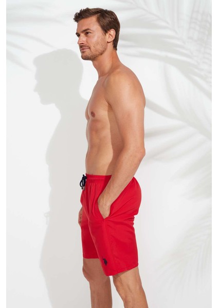 Erkek Kırmızı Uzun Deniz Şortu fiyatları