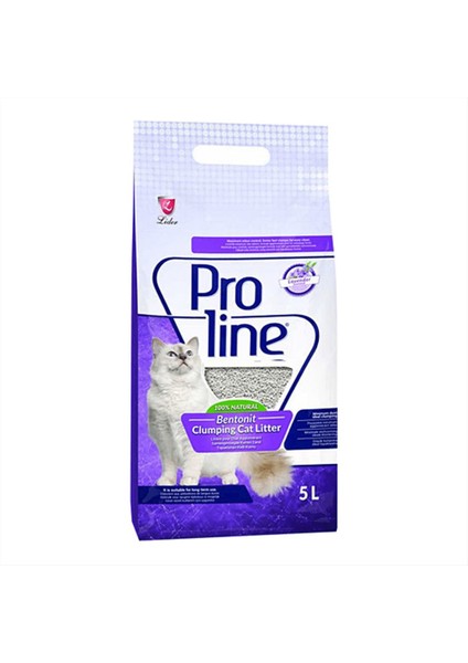 Pro Line Proline Bentonit Lavanta Kokulu Topaklanan 5 Lt Kedi Kumu