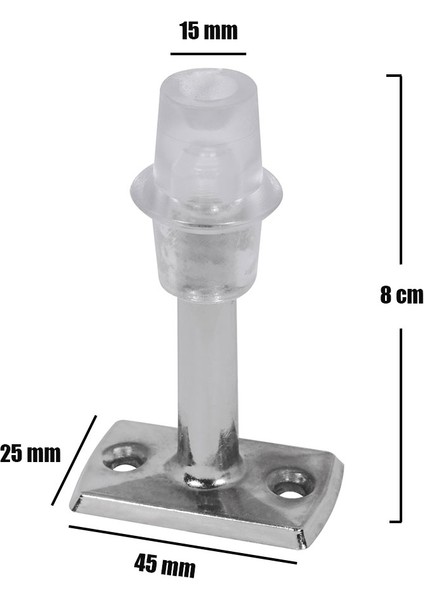 Nobel Kapı Tamponu Stoperi Krom Kapı Stopu 8 cm