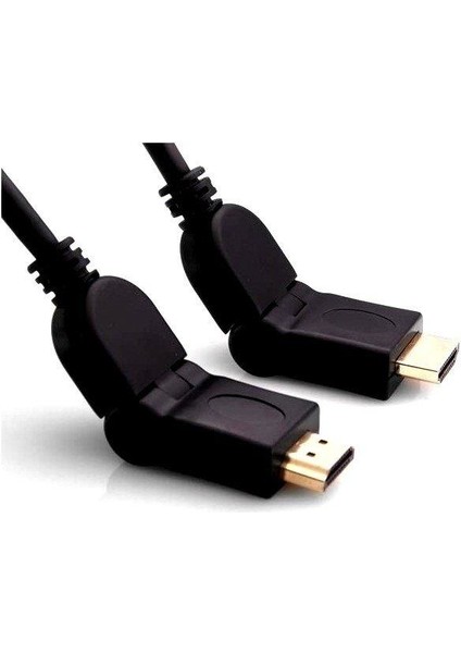 2x 90DERECE HDMI Kablo Gold - 1.8m