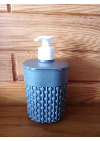 4'lü Lavabo Sıvı Katı Sabunluk Diş Macunluk Havluluk Set Gri