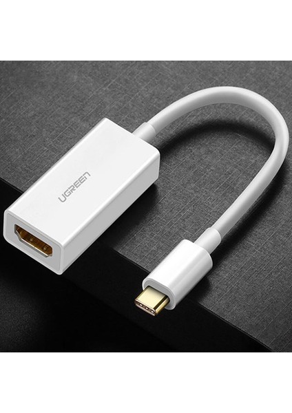 Type-C To HDMI Dişi 4K Çevirici Adaptör Beyaz