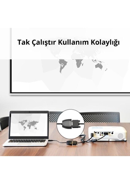 HDMI To VGA Dişi Çevirici Adaptör Siyah fiyatları