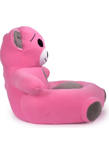 Çocuk Bebek Ayıcık Peluş Koltuğu – Ayıcık Koltuk Pembe Gri