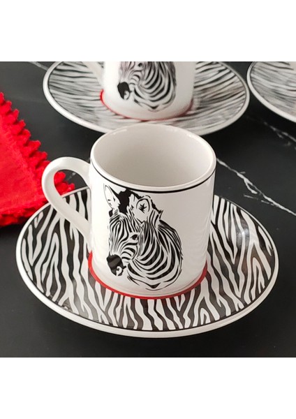 Harmony Zebra 6 Kişilik Kahve Fincan Takımı