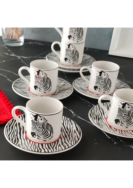 Harmony Zebra 6 Kişilik Kahve Fincan Takımı