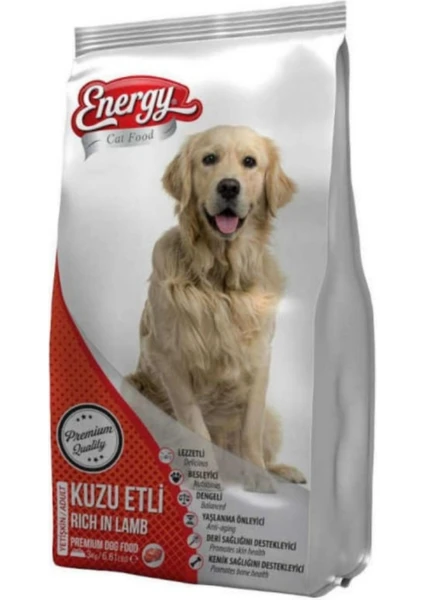 Kuzu Etli Köpek Maması 3 kg -2 Adet